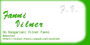 fanni vilner business card